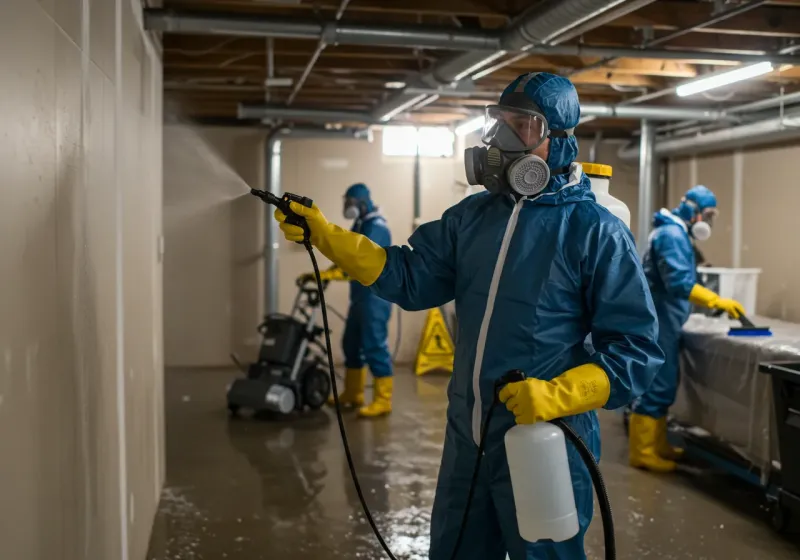 Basement Sanitization and Antimicrobial Treatment process in Cowarts, AL