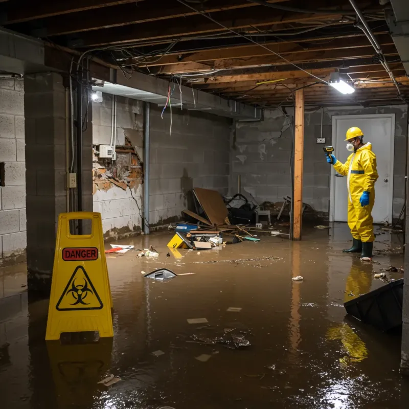 Flooded Basement Electrical Hazard in Cowarts, AL Property